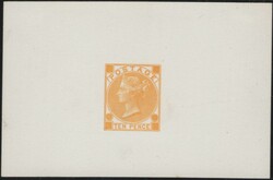 CIRCA 1870 10D DIE PROOF IN YELLOW TAKEN FOR THE PARIS EXHIBITION. A ...