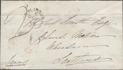1857 UNPAID MAIL MARKED 'FREE' SALISBURY TO SCOTLAND CHARGED '2' WITH ...