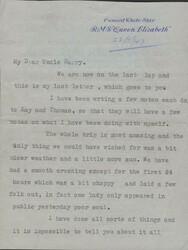 1947 LETTER 'RMS Queen Elizabeth' POSTED IN THE US TO MANCHESTER, ...