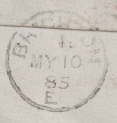 1886 MAIL GIBRALTAR TO SUSSEX WITH ½D SLATE-BLUE (SG187) AND 2D ...