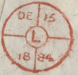 1884 MAIL GIBRALTAR TO NOVA SCOTIA, CANADA WITH 2½D LILAC (SG190). ...