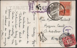 1933 UNDERPAID MAIL MEXICO TO CHEPSTOW. Postcard of Tepoxtlan, Mor to ...