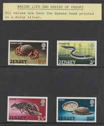 1973 Jersey Marine Life - "IMPERFORATE PROOFS" (SG99-102). Four ...