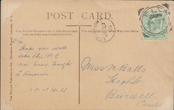 CAMBS. 1905 glamour postcard Ely to Burwell with KEDVII ½d cancelled ...