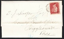 1858 DIE II PL.47 (LL) PERFORATION 16 (SG36) USED ON COVER. 1858 ...