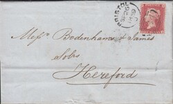 PL.27 (TD)(SG40) ON COVER. 1859 letter Redhill near Bristol to ...