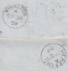 PL.27 (TD)(SG40) ON COVER. 1859 letter Redhill near Bristol to ...