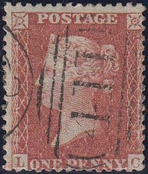 PL.24 (SG29)(LC) DISTINCTIVE 'TALL L'. Good used 1856 die 2 1d pl.24 ...