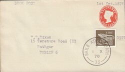 1870 ½D VERMILION EMBOSSED "USED" 100 YEARS LATER! Envelope with ½d ...