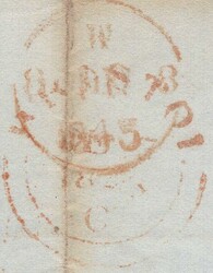 1843 MAIL BRISTOL TO PARIS WITH 1D PL.34 (SG8)(FC). Wrapper from ...