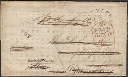 1840 ENTIRE LETTER MAILED 9TH JAN 1840, LAST DAY UNIFORM FOURPENNY ...