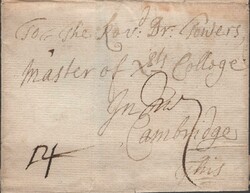 1741 MAIL TENBY, PEMBROKESHIRE TO CAMBRIDGE WITH 'TENBY' STRAIGHT ...