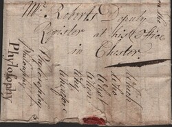 1742 WILL MANCHESTER TO CHESTER WITH 'MAN/CHESTER' HAND STAMP (M11). ...