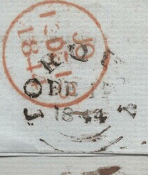 1844 UNDERPAID MAIL TORQUAY TO LONDON WITH 1D PL.48 (SG8) AND 'MORE ...