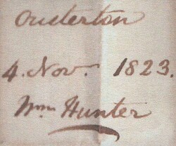 1823 MAIL OUTERSTON, MIDLOTHIAN TO EDINBURGH WITH 'FUSHIE ...