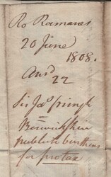 1808 MAIL LAUDER, BERWICKSHIRE TO EDINBURGH WITH 'LAUDER/388/B' ...