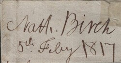 1817 MAIL STIRLING TO EDINBURGH WITH 'STIRLING/431-E' MILEAGE MARK. ...