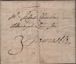 1748 MAIL ALNWICK TO NEWCASTLE WITHOUT HANDSTAMP. Fine letter from ...