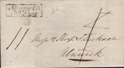 1826 MAIL WOOLER, NORTHUMBERLAND TO ALNWICK WITH 'Morpeth/Py Post' ...