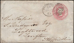 1855 MAIL USED IN SHREWSBURY WITH 'SHREWSBURY/708' SPOON (RA116) AND ...