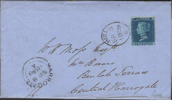 1857 MAIL LIVERPOOL TO HULL WITH 'LIVERPOOL/466' SPOON TYPE B8 (RA62) ...