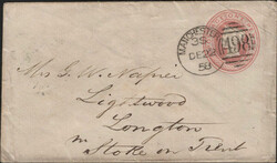 1854 MAIL BRSTOL TO FROME, SOMERSET 1D (SG17) ' BRISTOL/134' SPOON ...