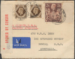 1858 MAIL MANCHESTER TO MARSEILLES WITH 4D CARMINE (SG66a) X 2 ...