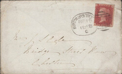 1857 MAIL DUDLEY TO WORCESTER WITH 1D (SG29) 'DUDLEY/263' ORIGINAL ...