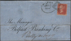 GALWAY IRISH TYPE SPOON (RA31)/1D PINK ENVELOPE. Fine 1d pink ...