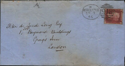 1856 MAIL LIVERPOOL TO HAMPSTEAD, LONDON 2D PL.5 (SG34) ...