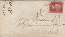1860 'MULLINGAR/345' IRISH SPOON (RA43) ON COVER TO DUBLIN. Fine ...