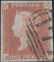1849 PL.96 (BG) (SG8). Good to fine used 1849 1d pl.96 lettered BG, ...