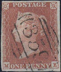1851 PL.126 (ME) (SG8). Fine used 1851 1d pl.126 lettered ME with ...