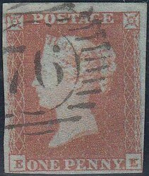 1851 PL.118 (EE) (SG8). Good used 1851 1d pl.118 lettered EE with ...