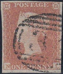 1851 PL.118 (NL) (SG8). Good used 1851 1d pl.118 lettered NL, four ...