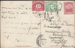 1922 UNDERPAID MAIL BERMUDA TO ENGLAND RE-DIRECTED TO FRANCE. Post ...