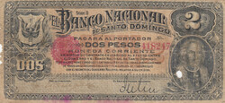 Dominican Republic 2 Pesos 1898 G. Pick S132