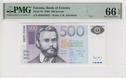 Estonia 500 Krooni 2000 - PMG 66 EPQ Gem Uncirculated Pick 89