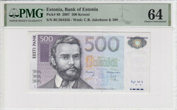 Estonia 500 Krooni 2007 - PMG 64 Choice Uncirculated Pick 89