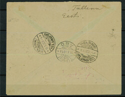 Estonia airmail envelope 1923 Airmail envelope. Certificate with ...