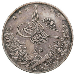 Ottoman Empire, Eyalet of Egypt (Berlin Mint) AR 5 Qirsh RY 29 (1903) ...