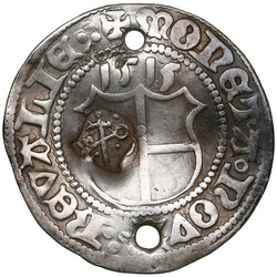 Dorpat counterstamp on Reval Ferding 1515 2.76g. VF/VF. Holed ...