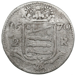City of Narva under Swedish rule, 2 Rundstück / Öre 1670 – Karl ...