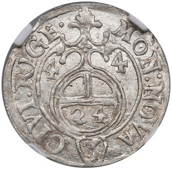 City of Riga under Swedish rule, AR Dreipölker (1⁄24 Thaler) 1644 ...