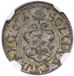 City of Riga under Swedish rule, BI Schilling / Solidus 1661 – Karl ...