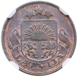 Latvia (Huguenin Mint, Switzerland) 1 Santims 1922 - NGC MS 63 BN ...