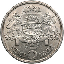 Latvia (Royal Mint, London) 5 Lati 1931 24.97g. XF/AU.KM9