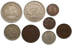 Coins of Estonia 1928-1939 (8) Various condition.1 Sent 1929. KM 10.1 ...