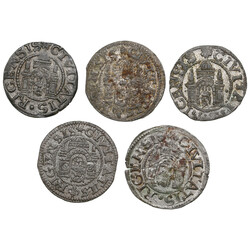 Free City of Riga 1 Schilling 1570-77 (5) Various condition. Date on ...