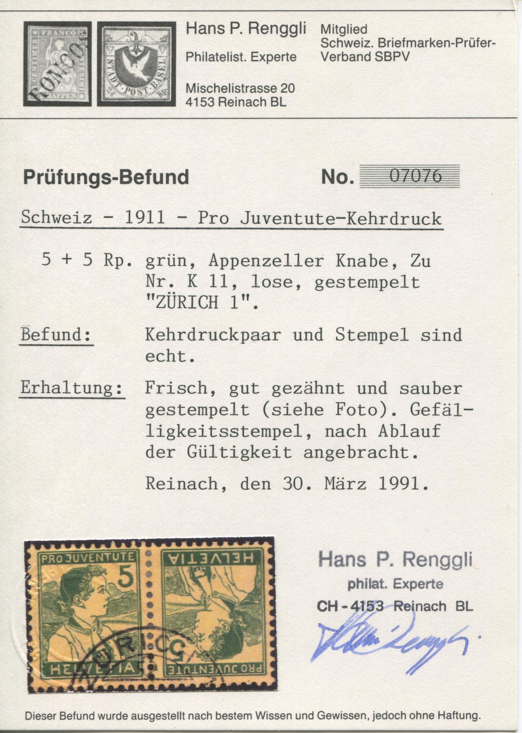 Image 1 for lot number 1600 for Philatelic Club Biel-Seeland - Auction 2025